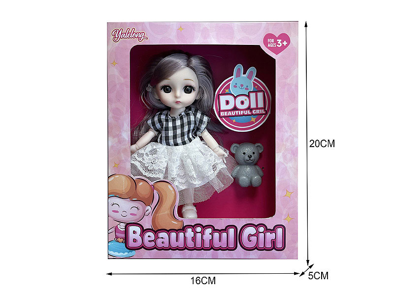 6inch Solid Body Doll Set toys