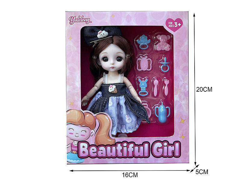 6inch Solid Body Doll Set toys