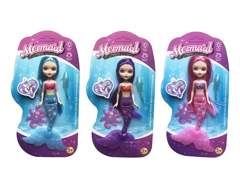 8inch Solid Body Mermaid Set(3S) toys