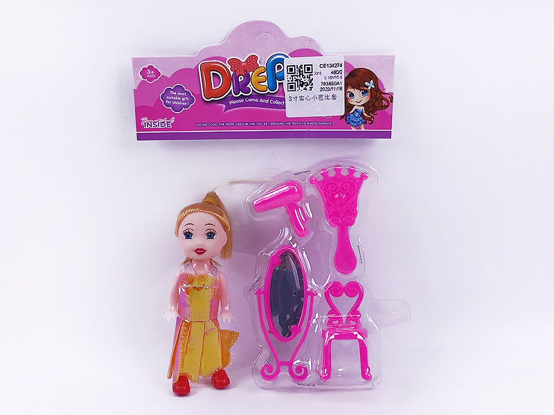 3inch Solid Body Doll Set toys