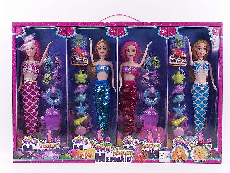 11.5inch Solid Body Mermaid Set(4in1) toys