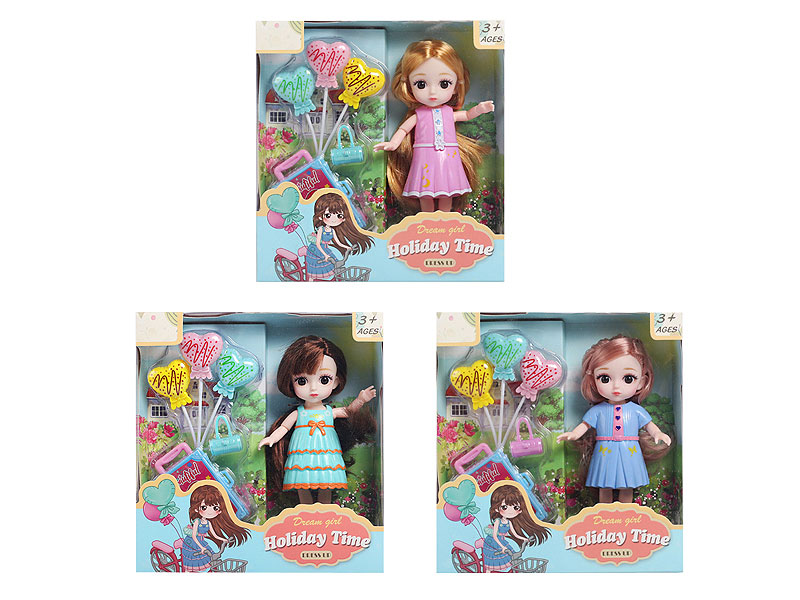 6.5inch Solid Body Doll Set(3S) toys