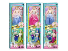 11.5inch Solid Body Doll & Mermaid(3S) toys