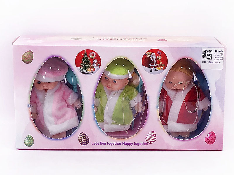 6inch Solid Body Doll Set(3PCS) toys