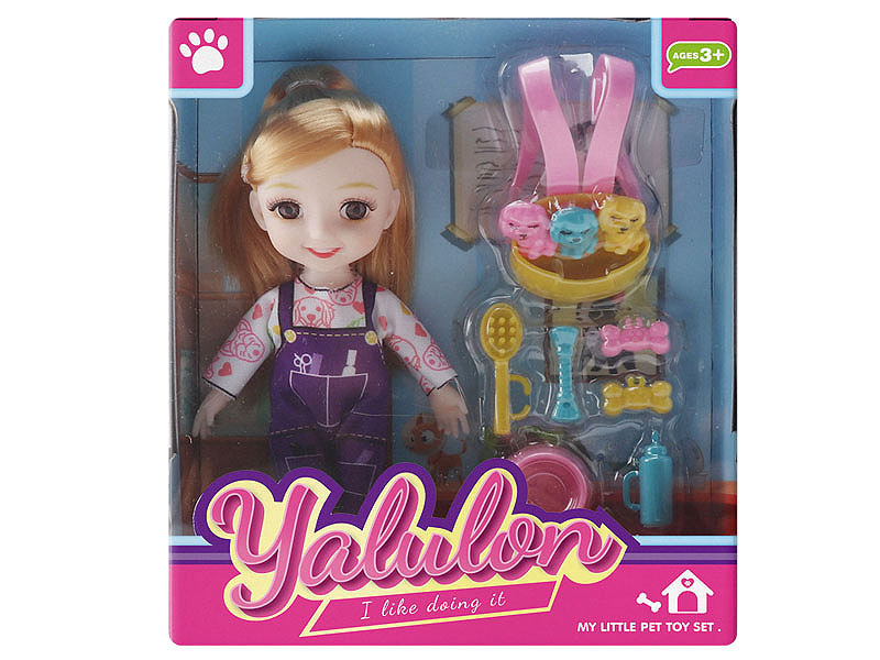 6inch Solid Body Doll Set toys