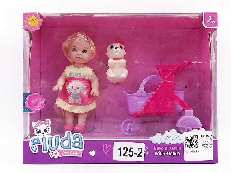 4.5inch Solid Body Doll Set toys