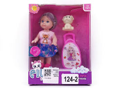 4.5inch Solid Body Doll Set toys