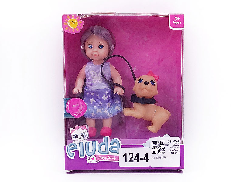 4.5inch Solid Body Doll Set toys