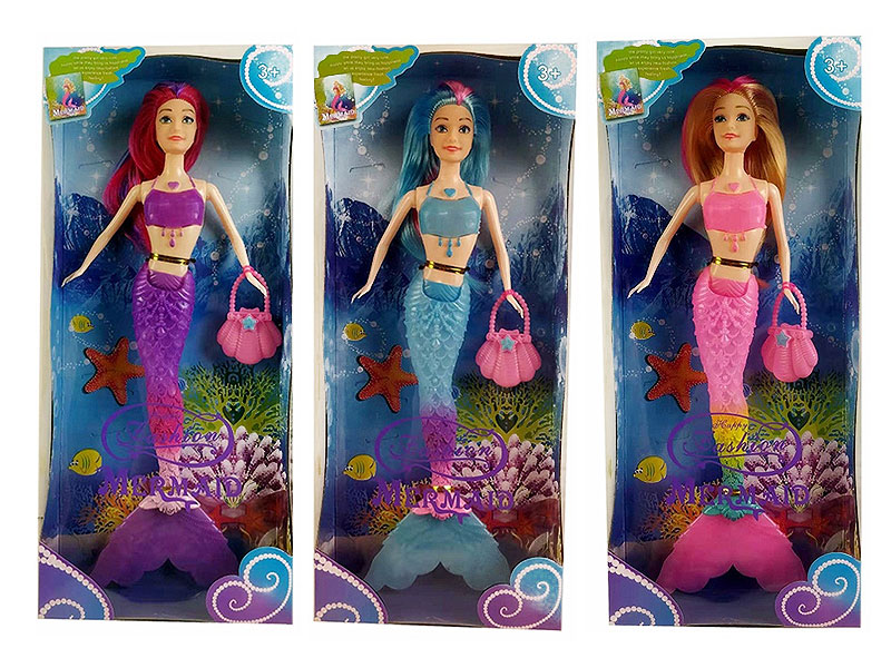 12inch  Solid Body Mermaid Set(3C) toys