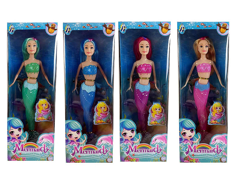 11.5inch  Solid Body Mermaid Set(3C) toys