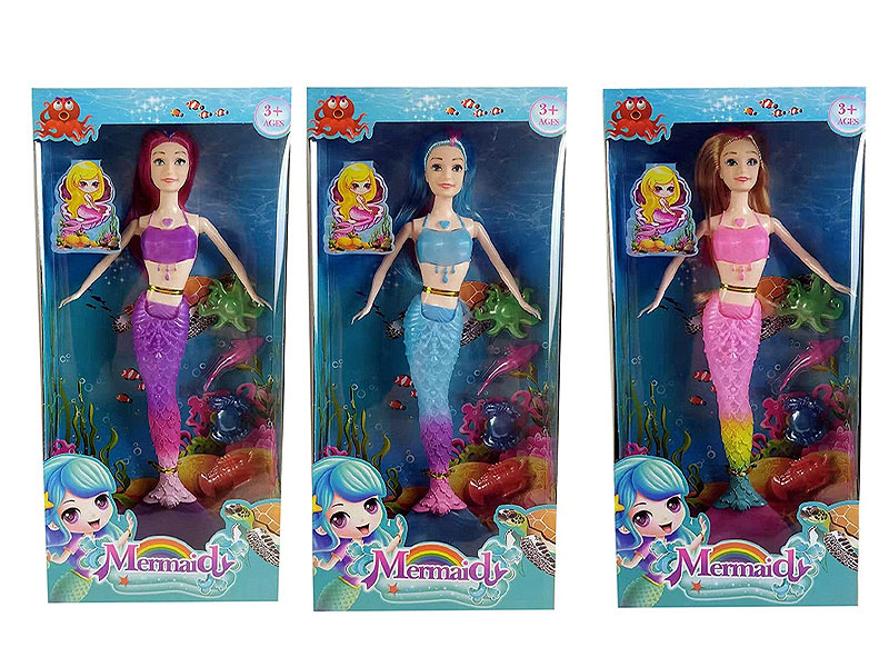 11.5inch Solid Body Mermaid Set(3C) toys