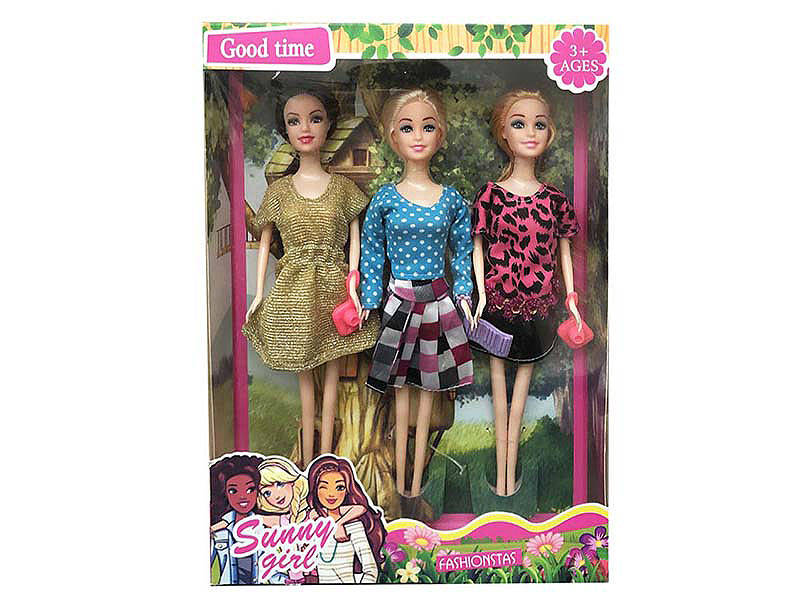 11.5inch Solid Body Doll Set(3in1) toys