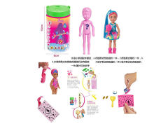 5inch Solid Body Color Changing Doll Set toys