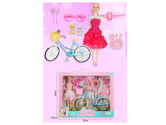 Solid Body Doll Set & Bike W/L(2S2C) toys