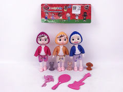 6.5inch Solid Body Doll Set(3in1) toys