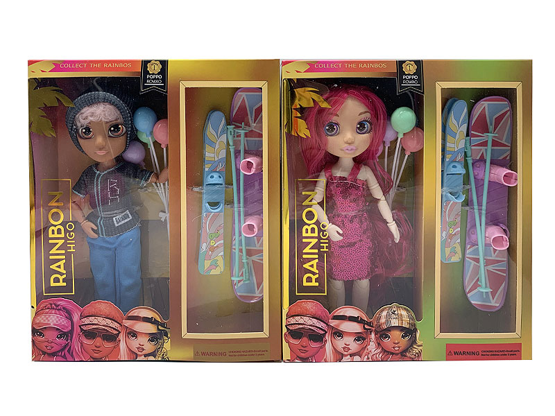 10inch Solid Body Rainbon Doll Set(2S) toys