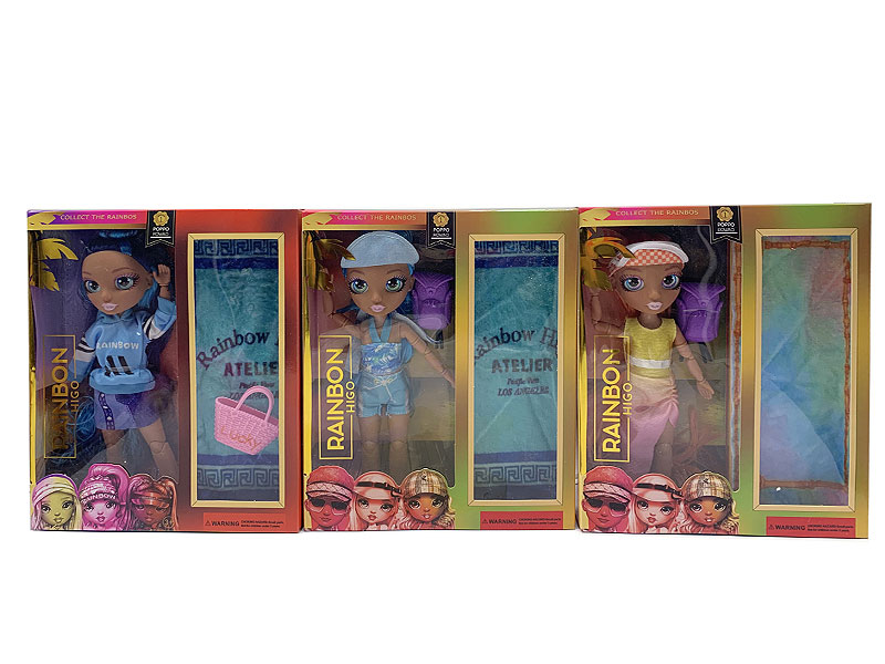 10inch Solid Body Rainbon Doll Set(3S) toys