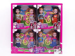 5inch Solid Body Doll Set(8in1) toys