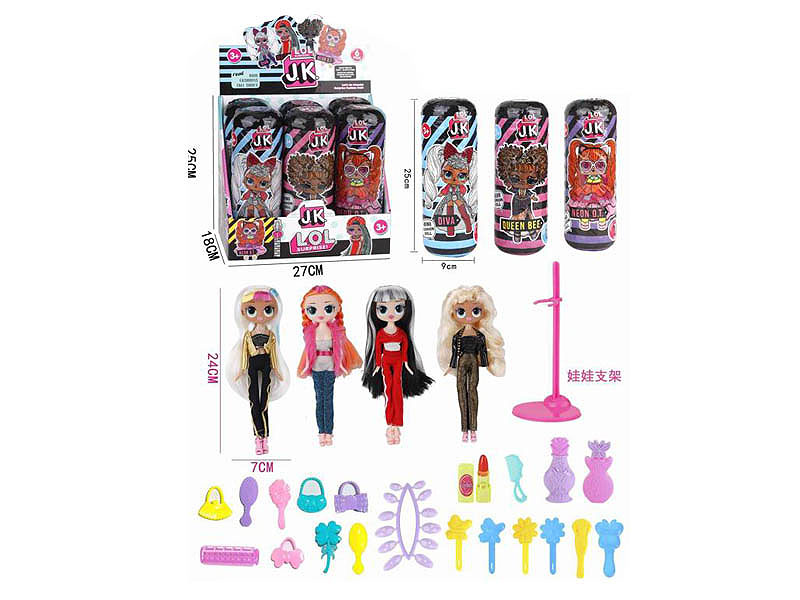 9inch Solid Body Doll Set(6in1) toys