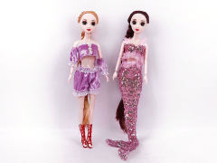 11.5inch Solid Body Doll & Mermaid(2S) toys