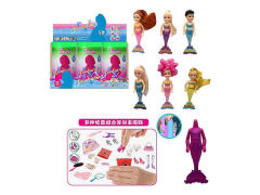 11.5inch Solid Body Color Changing Wash Mermaid Set(6in1) toys