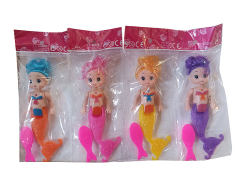 3inch Solid Body Mermaid Set(4C) toys
