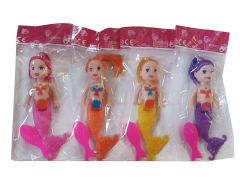3inch Solid Body Mermaid Set(4C) toys