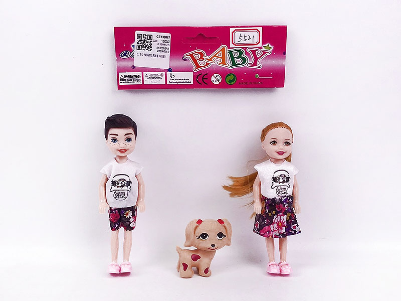 5inch Solid Body Doll Set(2in1) toys