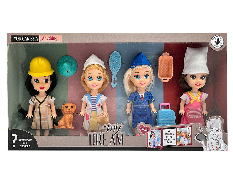 3inch Doll Set(4in1) toys