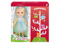 6inch Solid Body Doll Set toys