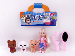 4.5inch Solid Body Doll Set toys