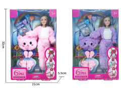 11.5inch Solid Body Doll Set(2C) toys