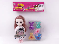 6inch Solid Body Doll Set toys