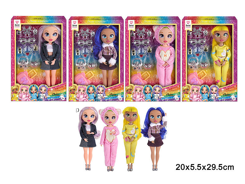 12inch Solid Body Doll Set(4S) toys