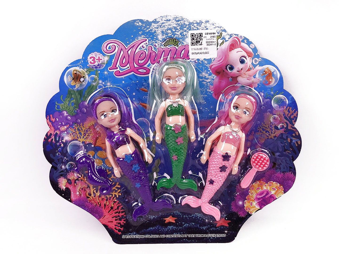 6inch Solid Body Mermaid Set(3in1) toys