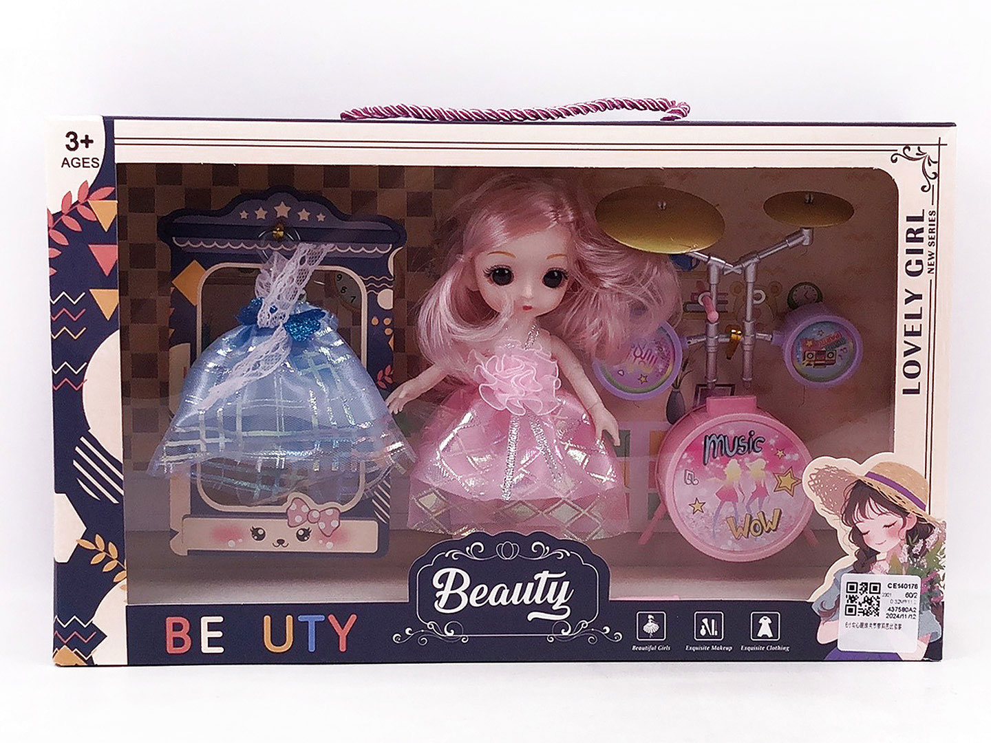 6inch Solid Body Doll Set toys