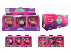 4.5inch Solid Body Doll Set(12in1) toys