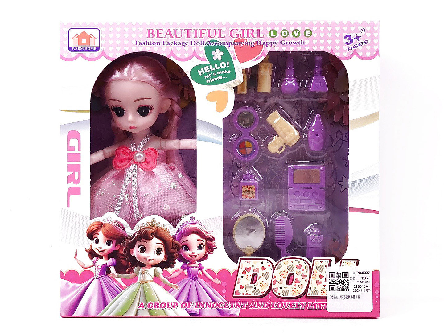 6inch Solid Body Doll Set toys