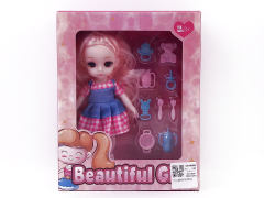 6inch Solid Body Doll Set toys