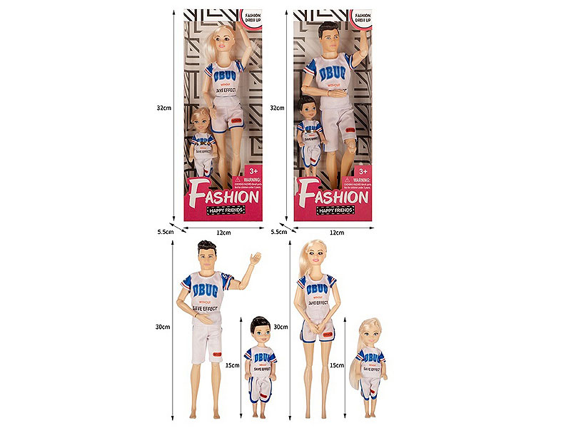 11.5inch Solid Body Doll Set(4in1) toys