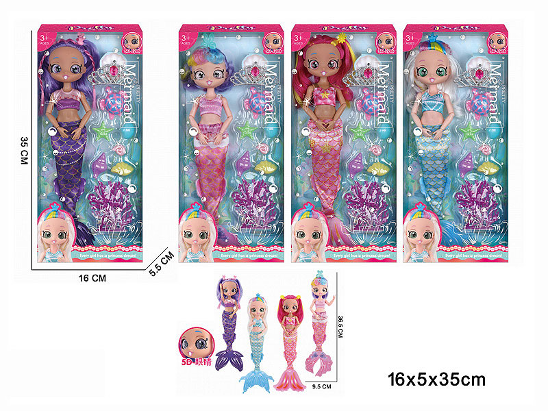 14inch Solid Body Mermaid Set(4S) toys