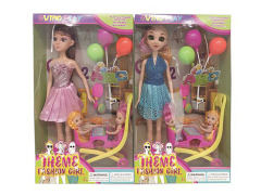 11.5inch Solid Body Doll Set(2S) toys