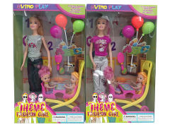 11.5inch Solid Body Doll Set(2S) toys