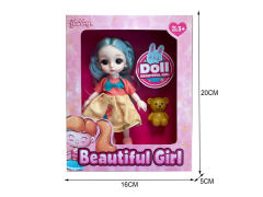 6inch Solid Body Doll Set toys