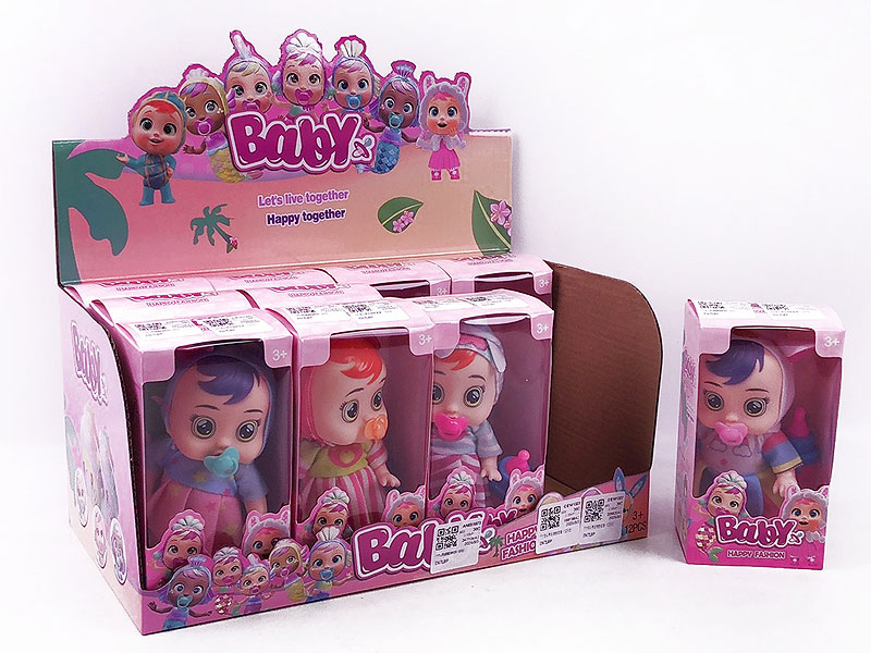 5inch Solid Body Cry Baby Set(12in1) toys