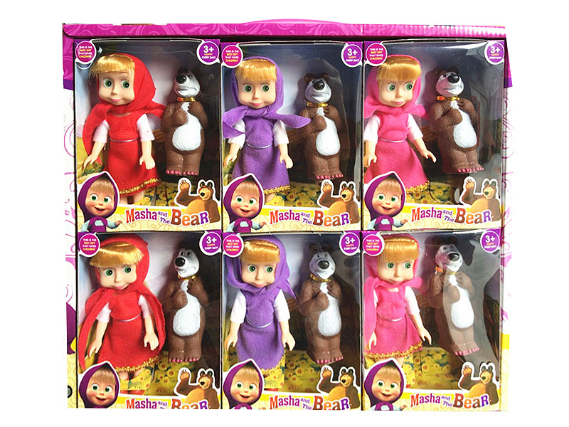 6inch Solid Body Doll Set(6in1) toys