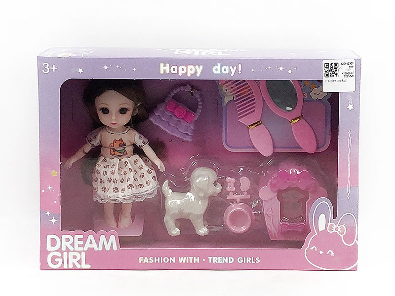 6inch Solid Body Doll Set toys