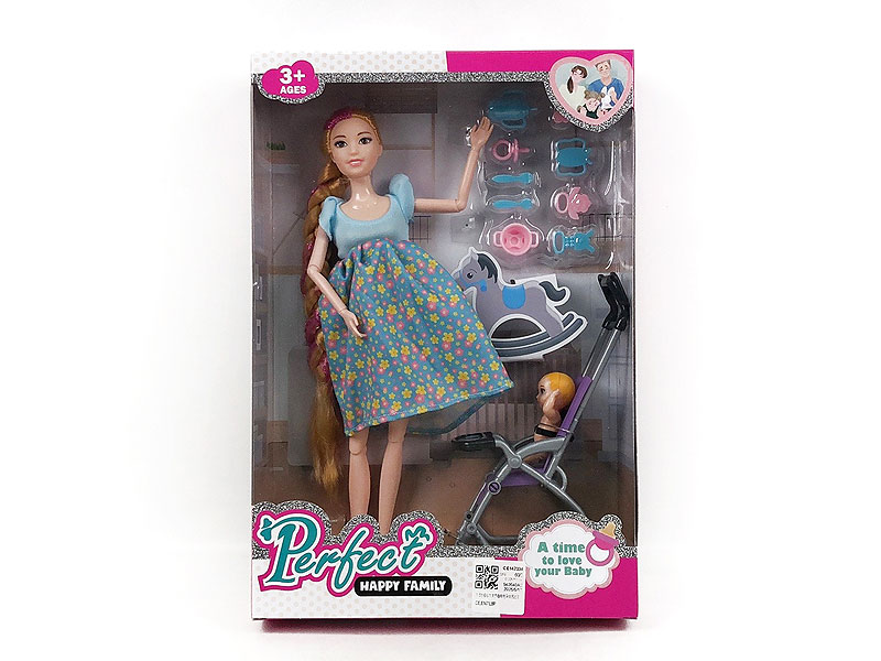 11.5inch Solid Body Pregnant Barbie Set toys