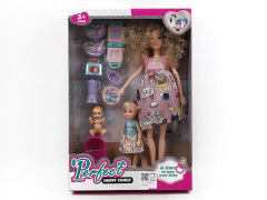 11.5inch Solid Body Pregnant Barbie Set toys