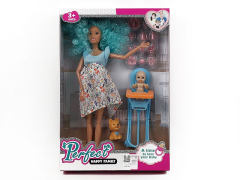 11.5inch Solid Body Pregnant Barbie Set toys